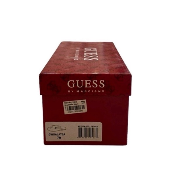 Guess by Marciano Red Leather Thong Sandals Size 7 - Picture 7 of 10